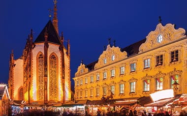 The Christmas market in Würzburg, Germany